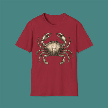 Vintage Etching Crab Unisex T-Shirt