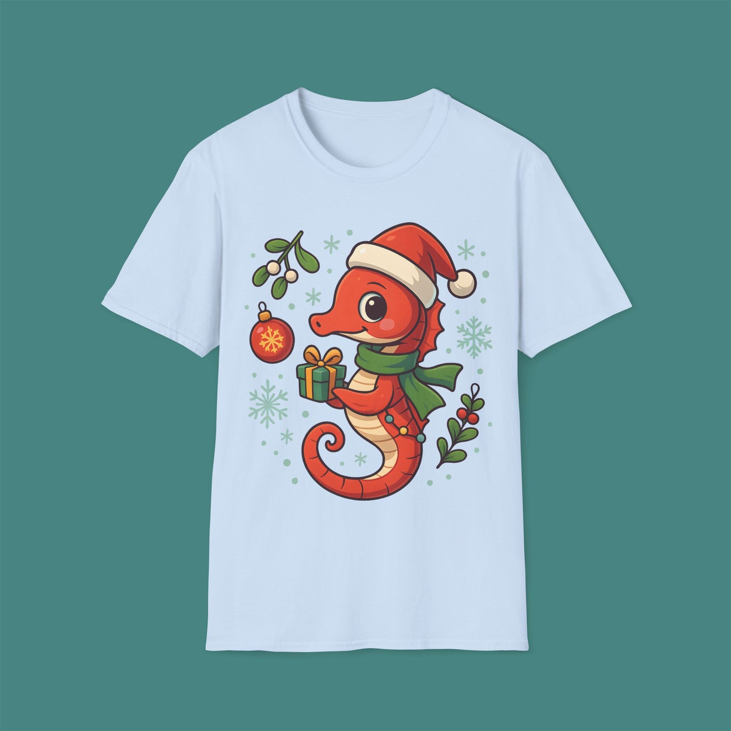 Christmas Seahorse Unisex T-Shirt