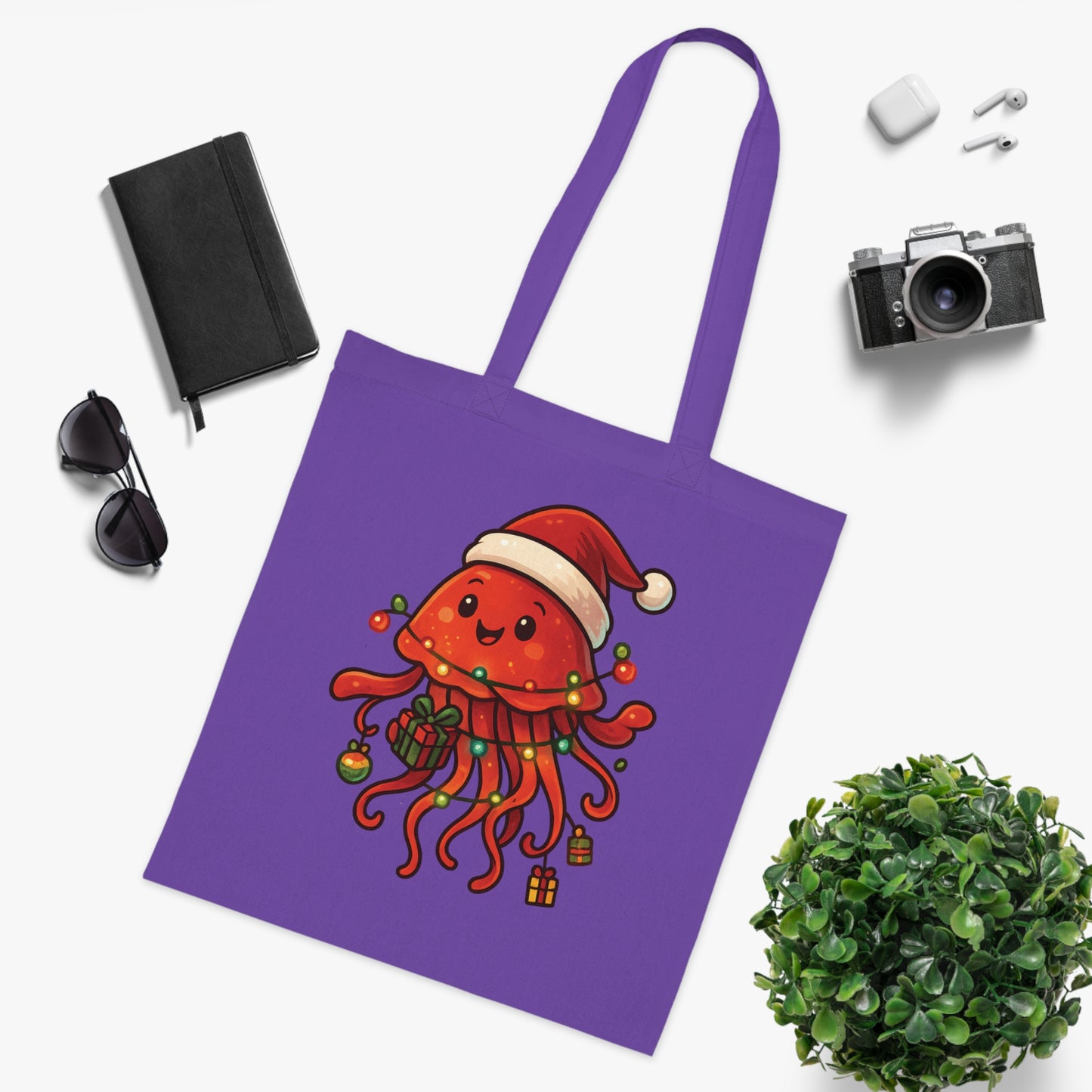 Christmas Jellyfish Tote Bag