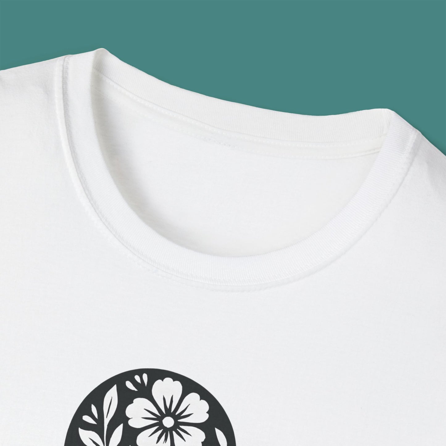Floral Octopus Silhouette Unisex T-Shirt