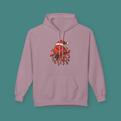 Christmas Jellyfish Fleece Unisex Hoodie