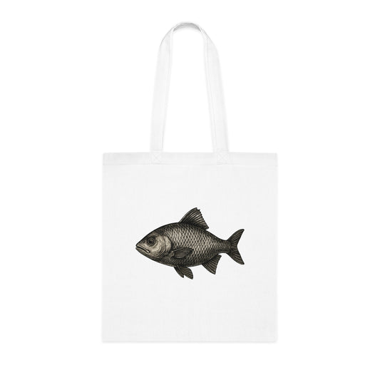 Vintage Etching Fish Tote Bag