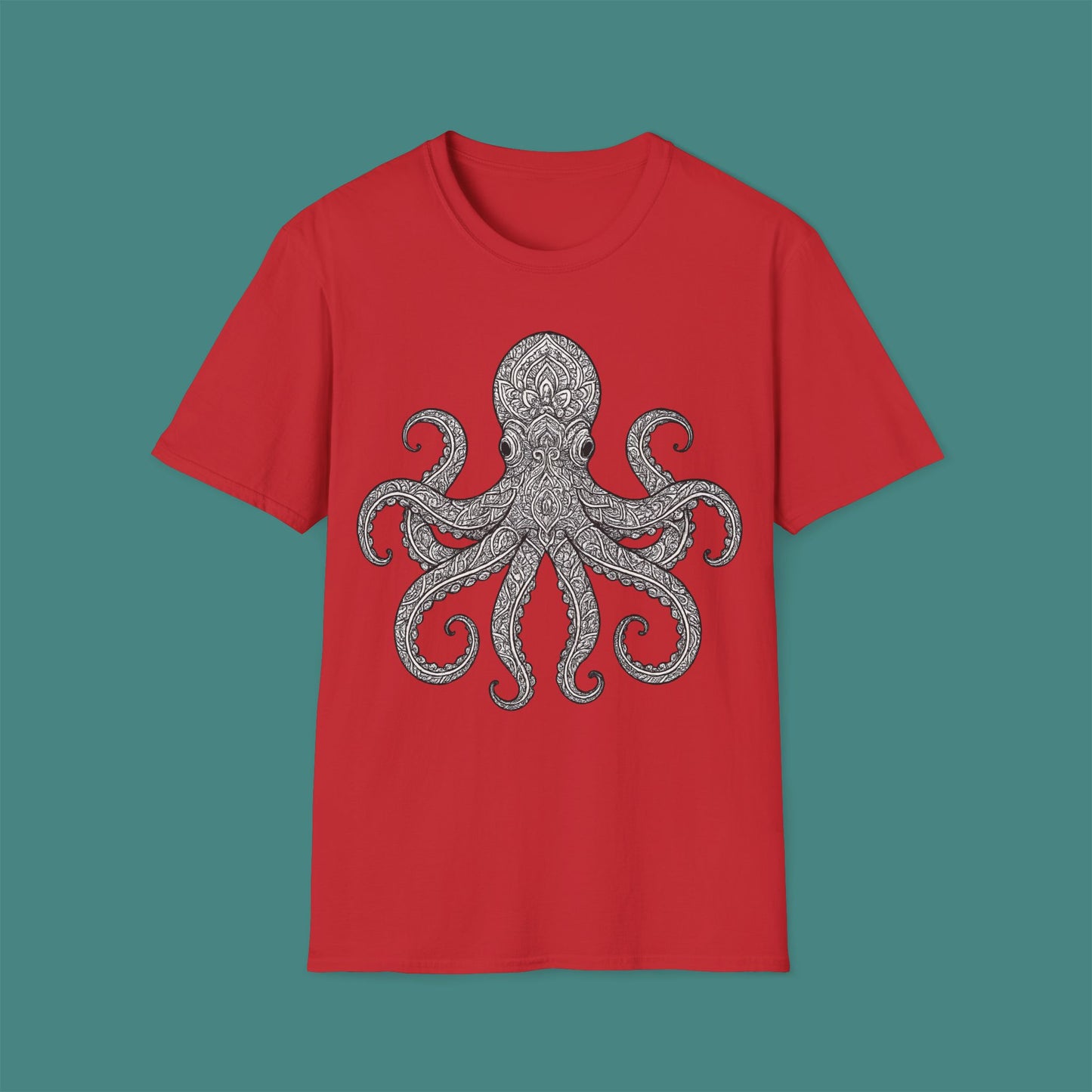 Intricate Mandala Octopus Unisex T-Shirt