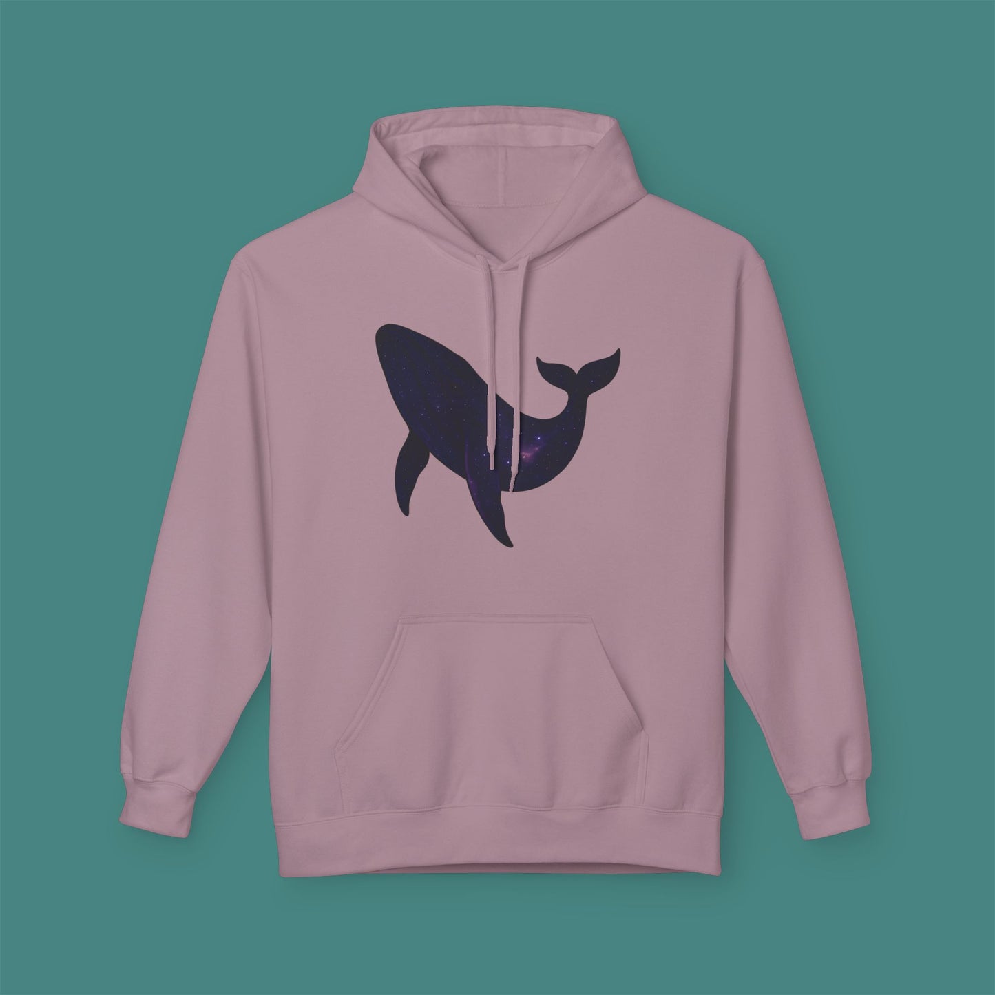 Cosmic Galaxy Whale Fleece Unisex Hoodie