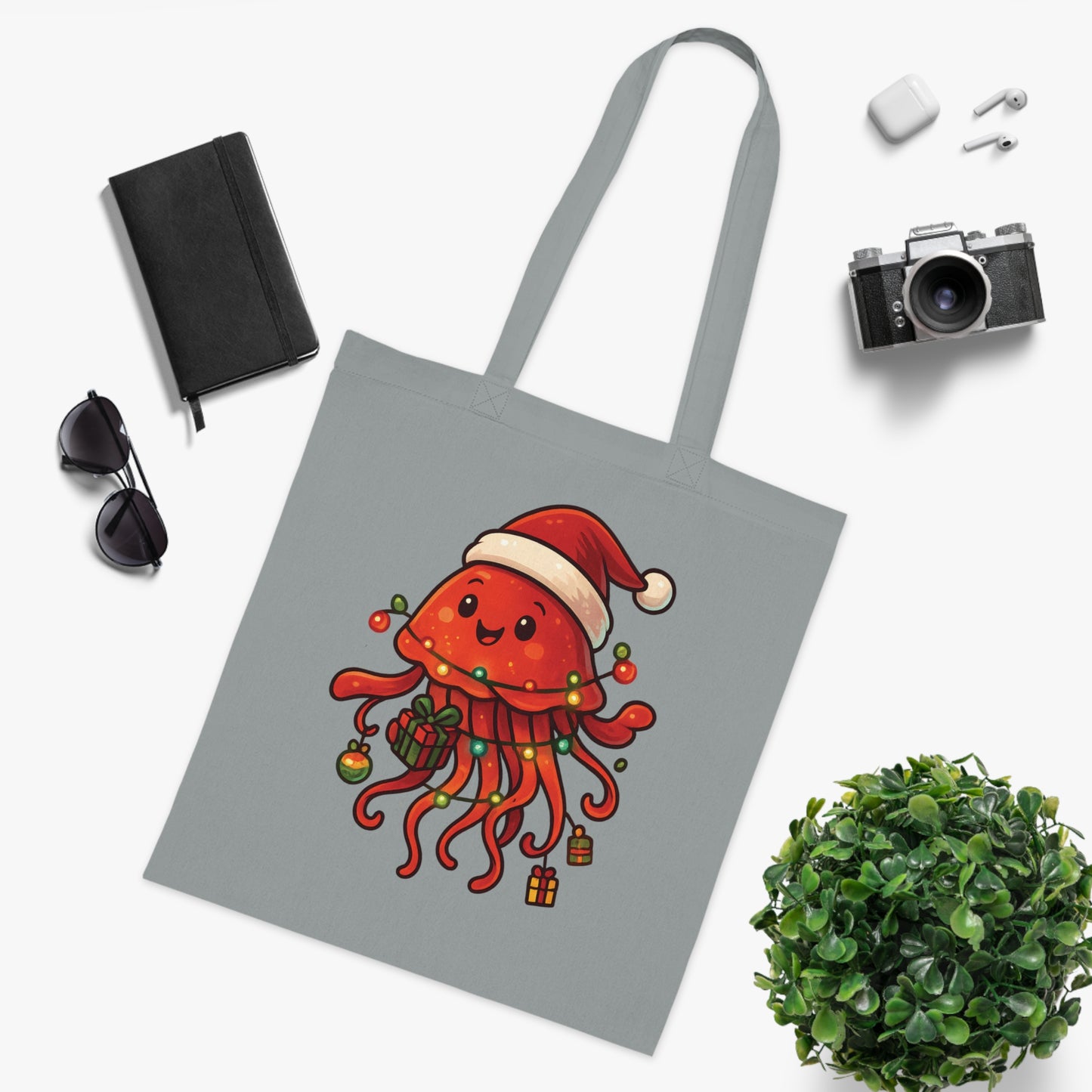 Christmas Jellyfish Tote Bag