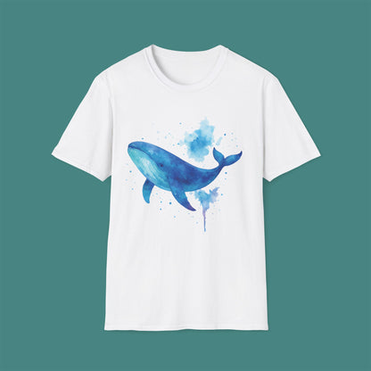 Watercolor Splash Whale Unisex T-Shirt