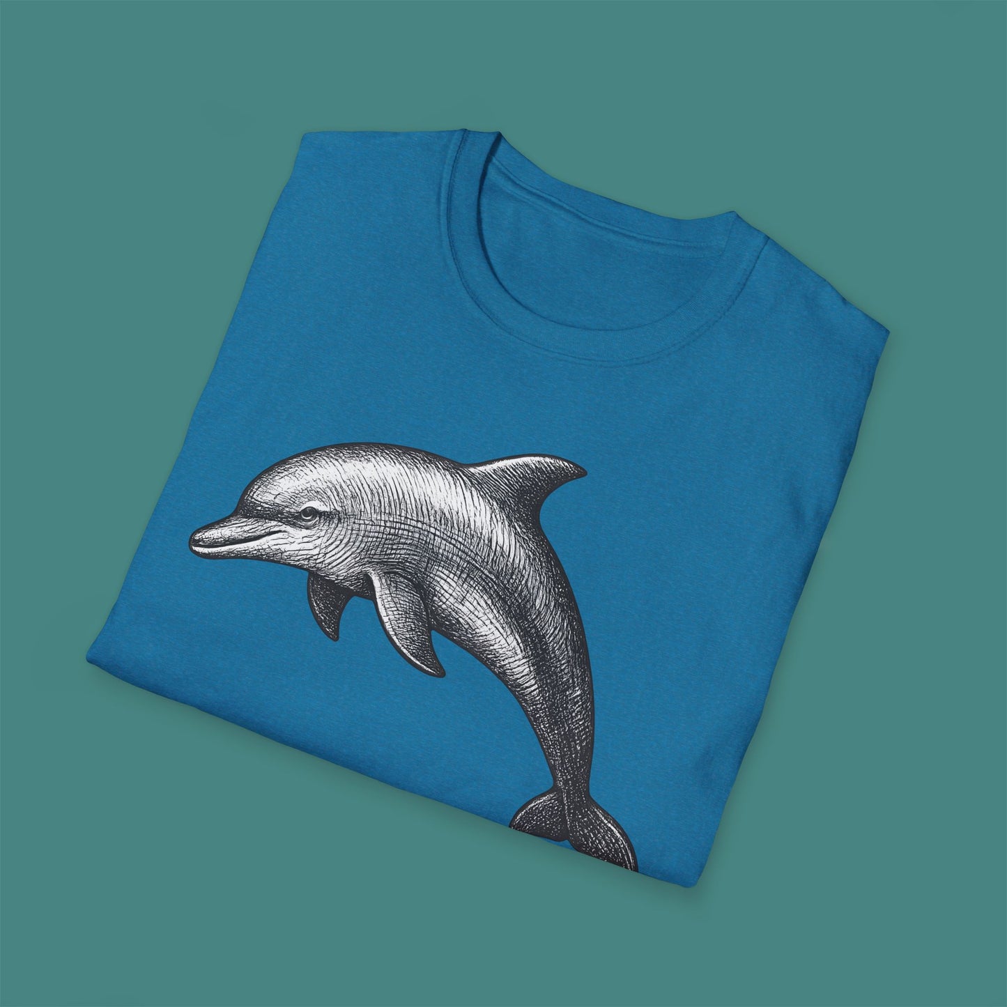 Vintage Etching Dolphin Unisex T-Shirt