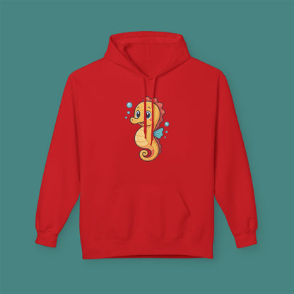 Cartoon Cute Seahorse Fleece Unisex Hoodie