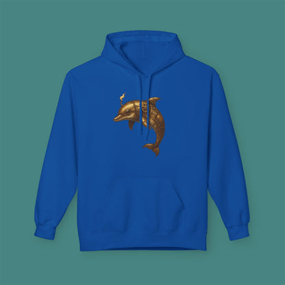 Steampunk Mechanical Dolphin Fleece Unisex Hoodie