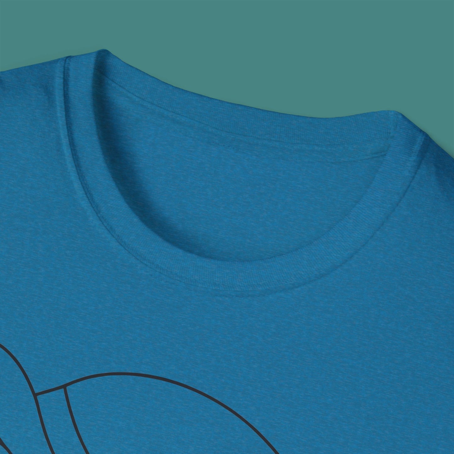 Minimalist Line Art Turtle Unisex T-Shirt