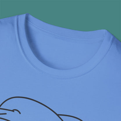 Minimalist Line Art Dolphin Unisex T-Shirt