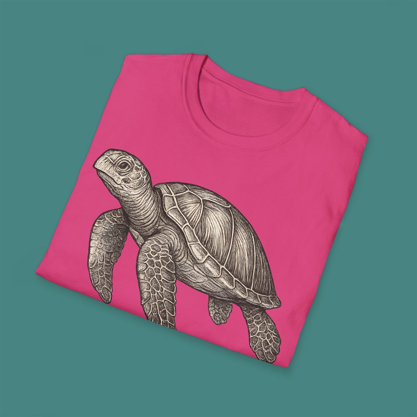 Vintage Etching Turtle Unisex T-Shirt