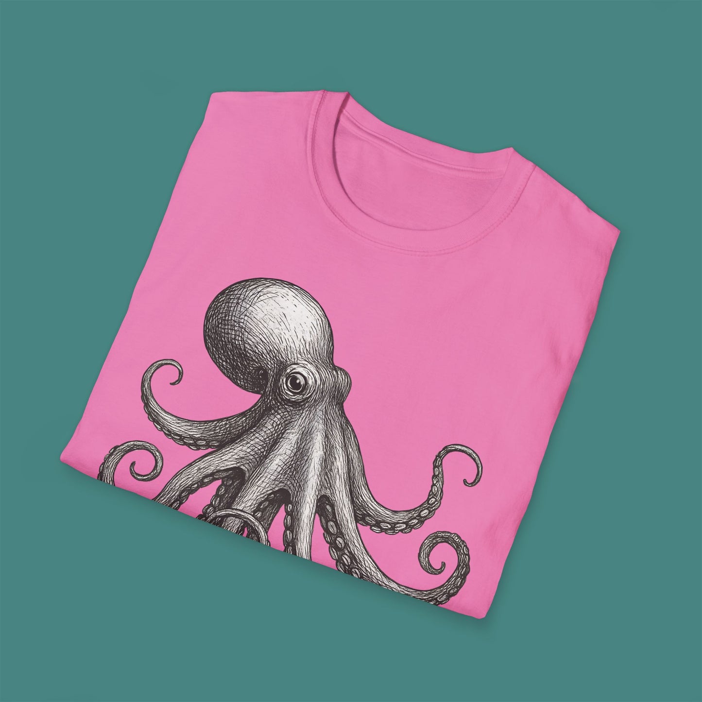 Vintage Etching Octopus Unisex T-Shirt