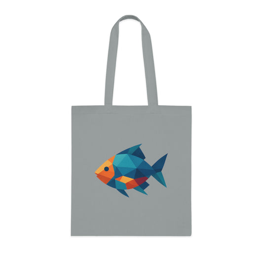 Geometric Polygon Fish Tote Bag