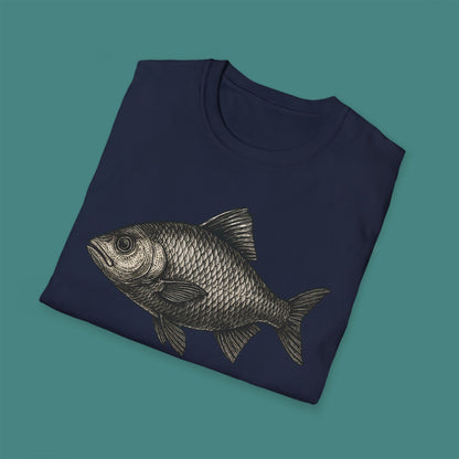 Vintage Etching Fish Unisex T-Shirt