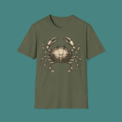 Vintage Etching Crab Unisex T-Shirt