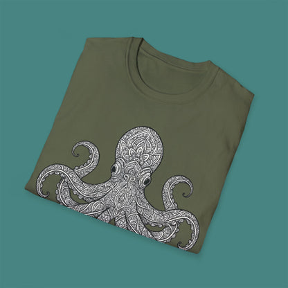 Intricate Mandala Octopus Unisex T-Shirt