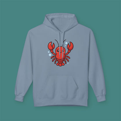 Cartoon Cute Lobster Fleece Unisex Hoodie