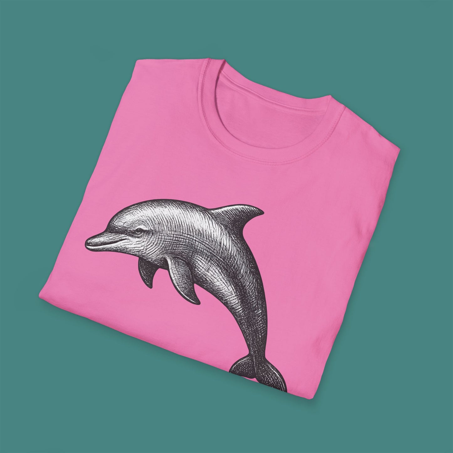Vintage Etching Dolphin Unisex T-Shirt